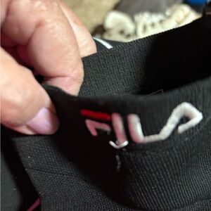 Fila Black Sneakers with White Accents